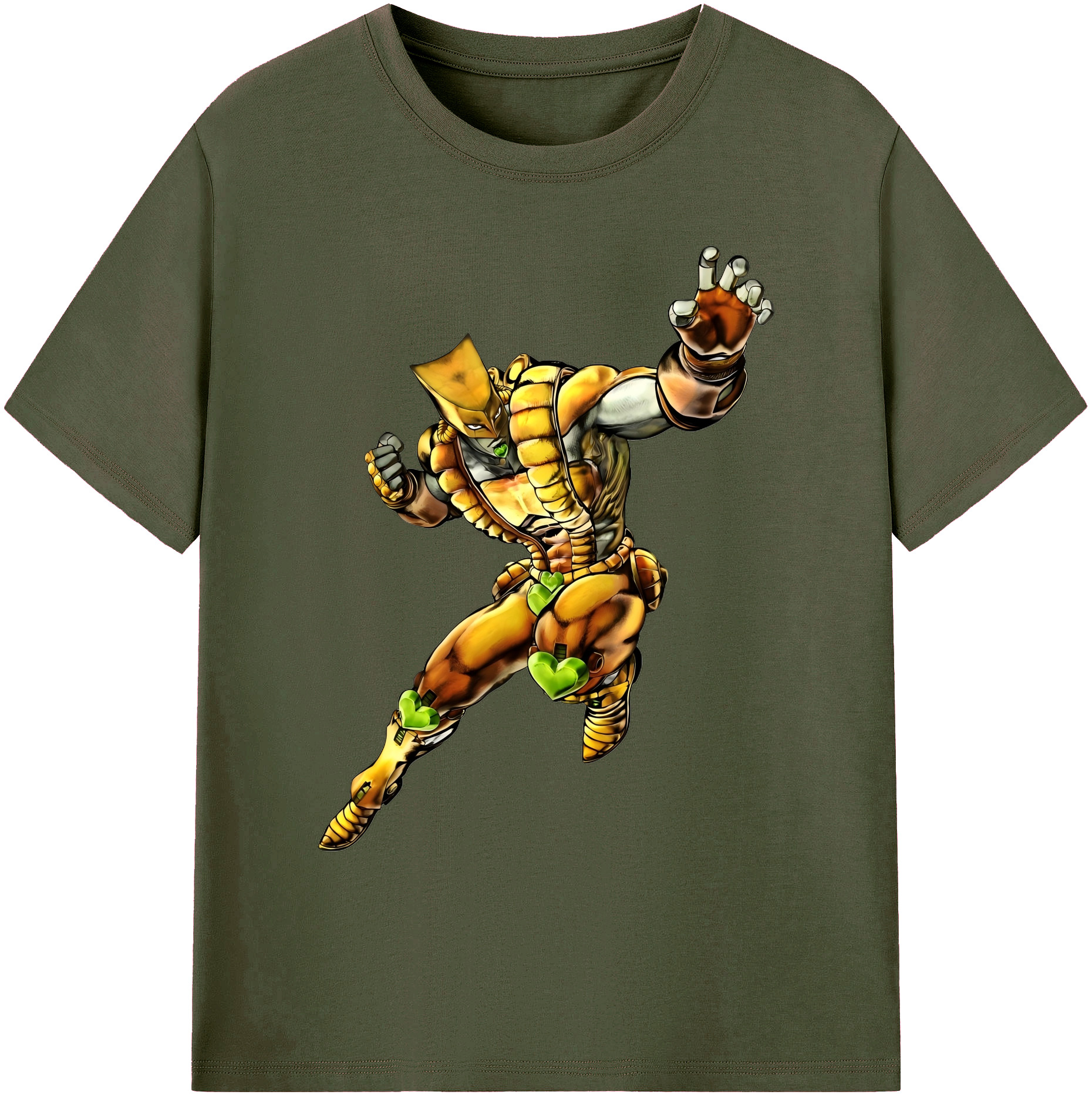 （画像用） ジョジョの奇妙な冒険 ディオ?ブランドー JoJo's Bizarre Adventure Dio Brando 綿100％ メンズ半袖Tシャツ｜肌触りやわらか＆通気性